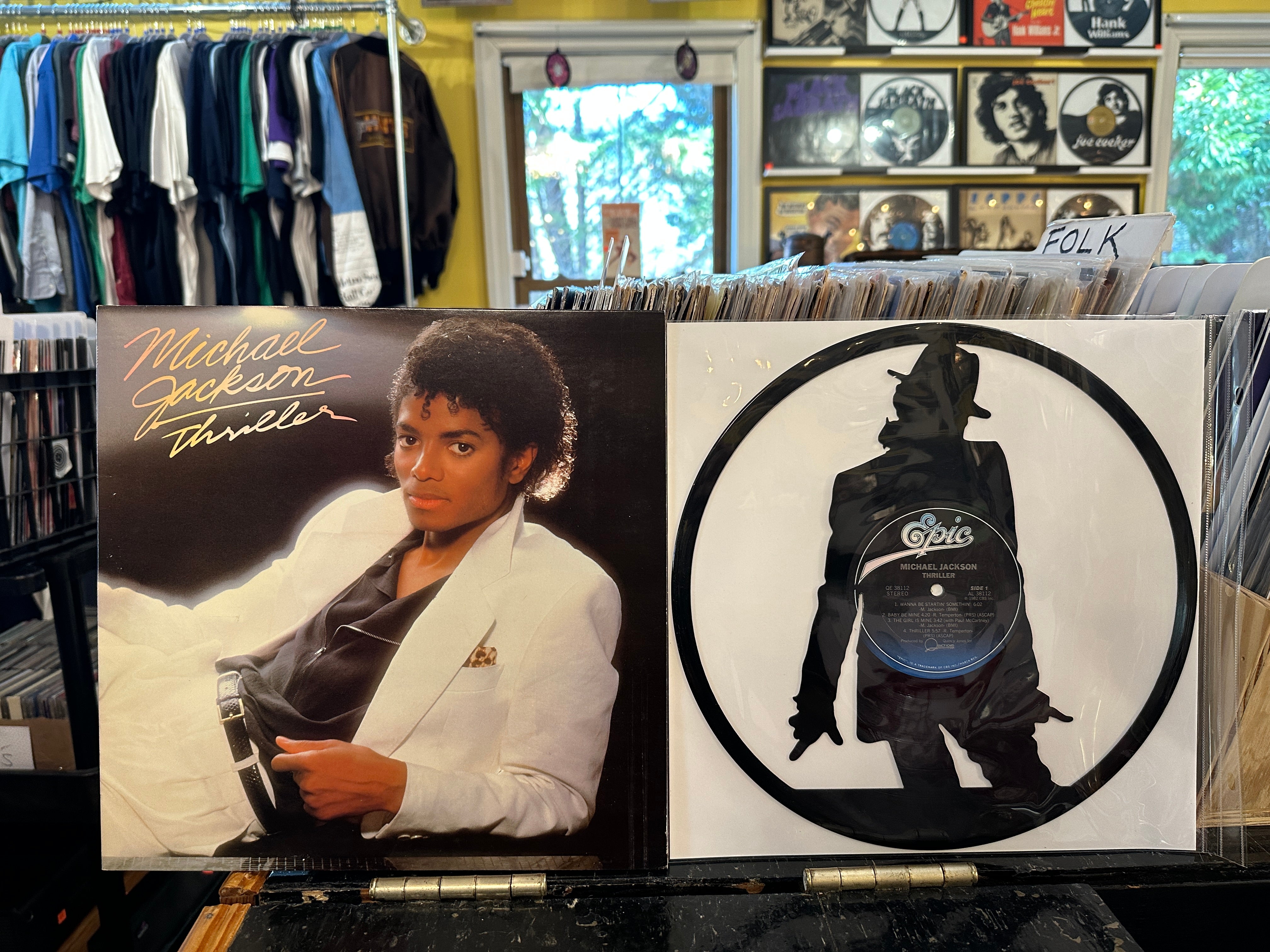 Michael Jackson - Thriller - Vintage Vinyl Rock Art | Azio Media